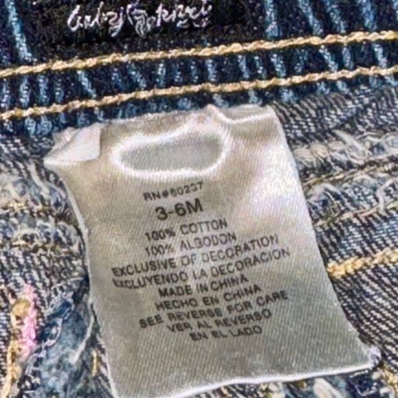 Baby phat jeans with embroidered cat and flowers size 3-6 months - Picture 10 of 10